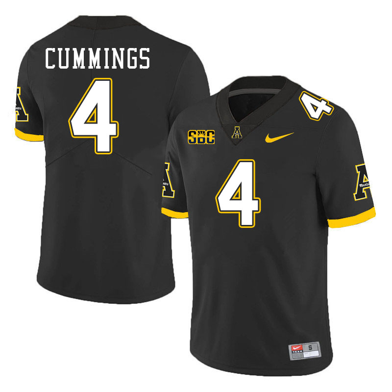 Appalachian State Mountaineers #4 Izayah Cummings College Football Jerseys Stitched-Black Appalachian State Mountaineers #4 Izayah Cummings College Football Jerseys Stitched-Black